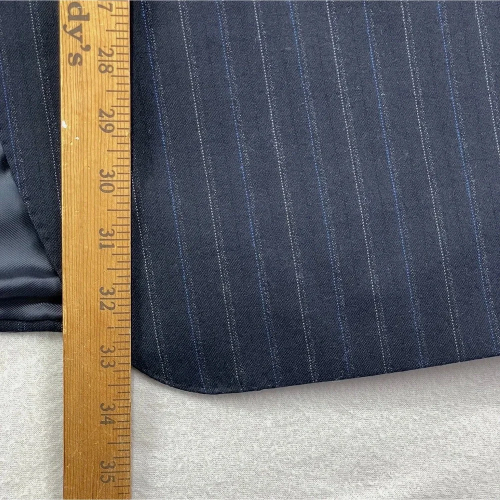 Polo Ralph Lauren Blazer Mens 42L‎ Navy Wool Pinstripe 90s 3-Button Italy $1255